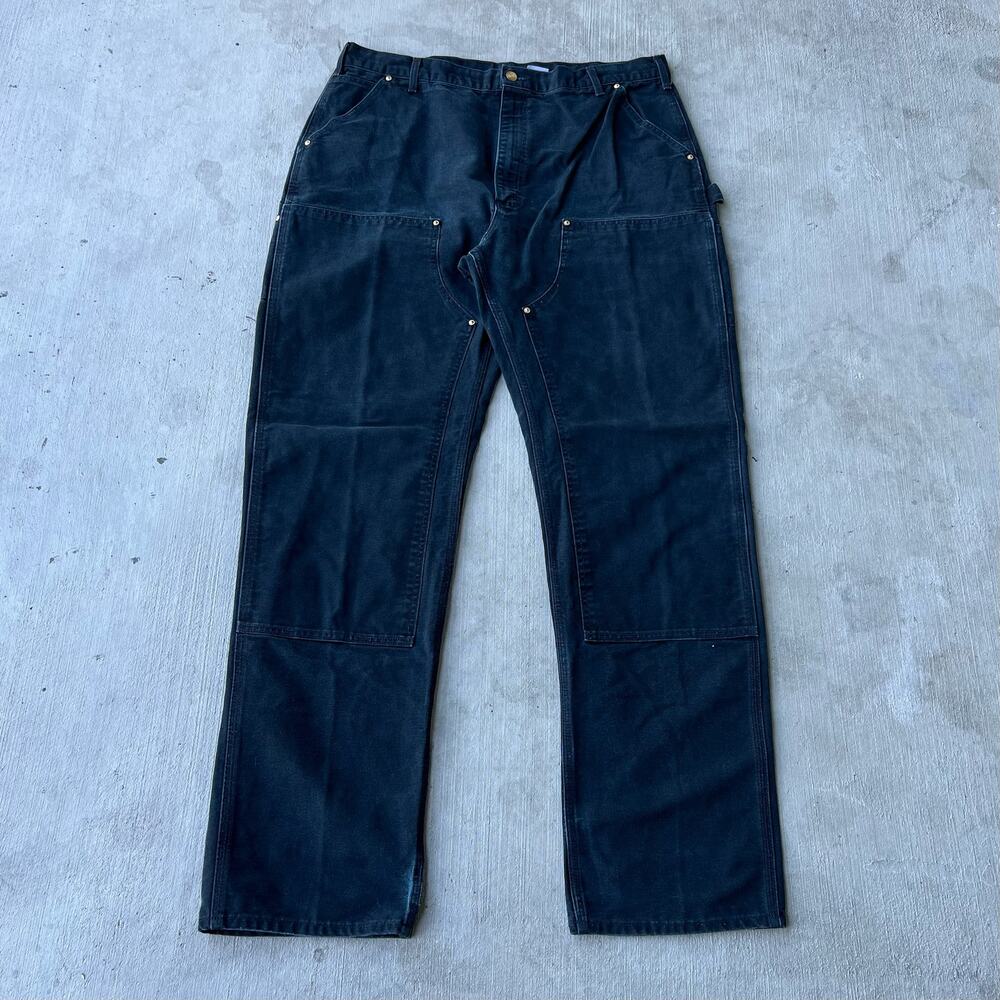 Carhartt black double knee work wear carpenter pants